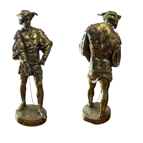 French 19th C Romantic Bronze Statue Emile Louis Picault Archer Art Sculpture - Picture 16 of 16